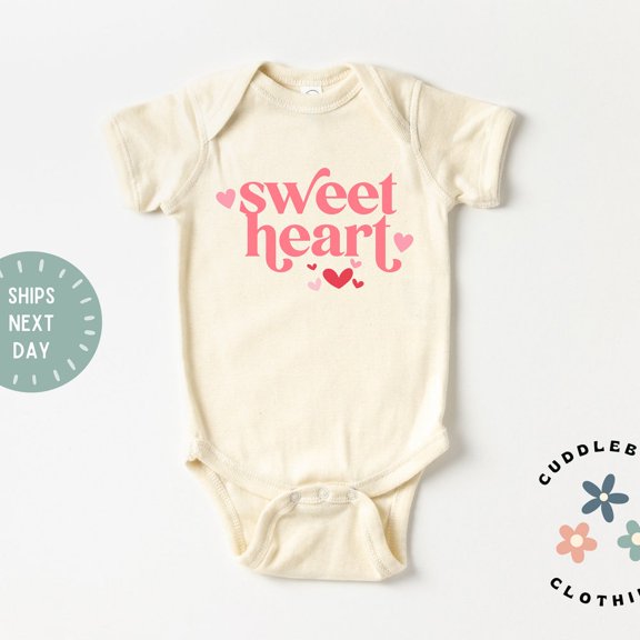 Sweetheart Valentines Baby Bodysuit, Baby Girl Sweetheart Bodysuit, First Valentines Day, New Baby Girl, Baby Gift