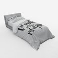 thumbnail image 3 of Ambesonne Saying Bedding Set 4 Pcs, Self Love Wisdom Words, Queen, Charcoal Grey White, 3 of 3