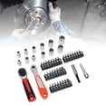 thumbnail image 3 of Yajisi 48‑Piece Ratcheting Screwdriver Set 1/4" CRV Steel, 72‑Tooth Ratchet, Cross & Slot Bits, Durable Home & Auto Repair Tool Kit, 3 of 8