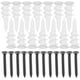 thumbnail image 4 of 100 juegos de tornillos de expansión de acero inoxidable con anclajes de plástico blancos Kit de tornillos y anclajes de pared resistentes para paneles de yeso y hormigón, 4 of 8