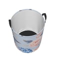 thumbnail image 5 of LNWH Laundry Basket with Handles,Waterproof Roses Hydrange Flower Background Pattern Foldable Laundry Hamper, Small Size, 5 of 8