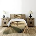 thumbnail image 4 of Ambesonne United States Quilted Bedspread Set 2 Pcs, Queenboro Bridge, Twin Size, Tan Eggshell, 4 of 5