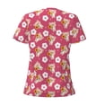 thumbnail image 5 of Wukai Piggy Sunflower Casual V-Neck Graphic Tees for Women: Lightweight and Breathable Summer Tops with Stylish Design-X-Large, 5 of 8