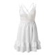 thumbnail image 4 of Vestido de encaje con estampado de honda sin mangas con cuello en V de playa informal de verano para mujer Fridja  hjkh5241, 4 of 5
