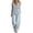 Light Blue, variant on Busydd 2 Piece Sets for Women Sleeveless V Neck Tops and Wide Leg Pants Comfy Casual Solid Color Lounge Sets L