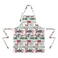 thumbnail image 2 of Multicolor Christmas Apron-Garden Aprons for Women with Pockets-Cotton Linen Waterproof Kitchen Cooking Gardening Aprons Adjustable for Kitchen,Cooking,BBQ and Salon 32"x27", 2 of 7