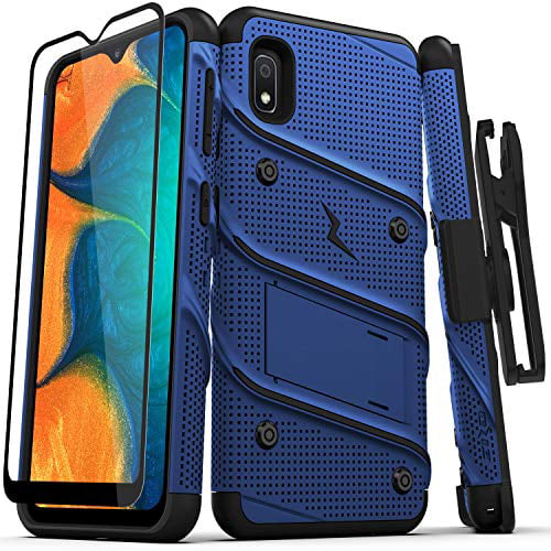 Zizo Bolt Series Compatible with iPhone XR Case Military Grade Drop Tested with Tempered Glass Screen Protector Holster and Kickstand Black Black