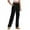 Black, variant on Pants for Women 2024 Women'S Spring/Summer Pocket Button Mid Waist Tight Pants