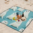 thumbnail image 5 of Seals Beach Blanket Outdoor Picnic Blanket 78"x 78" Waterproof Foldable for Beach Camping Travel Hiking Grass Lawn Park, 5 of 5