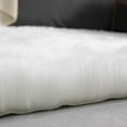 thumbnail image 6 of YJ.GWL Fluffy Faux Sheepskin Plush Area Rug Soft Fuzzy Rugs Floor Carpet for Bedroom Living Room,3'x 5',White, 6 of 7