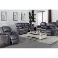 thumbnail image 2 of Pemberly Row 3-Piece Living Room Set Faux Leather Sofa Set in Gray, 2 of 7