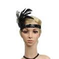 thumbnail image 3 of Clearance! Fdelink Flapper Beaded Headband Headpiece Accessories 20s Wedding Headband, Party Headband (Black), 3 of 5