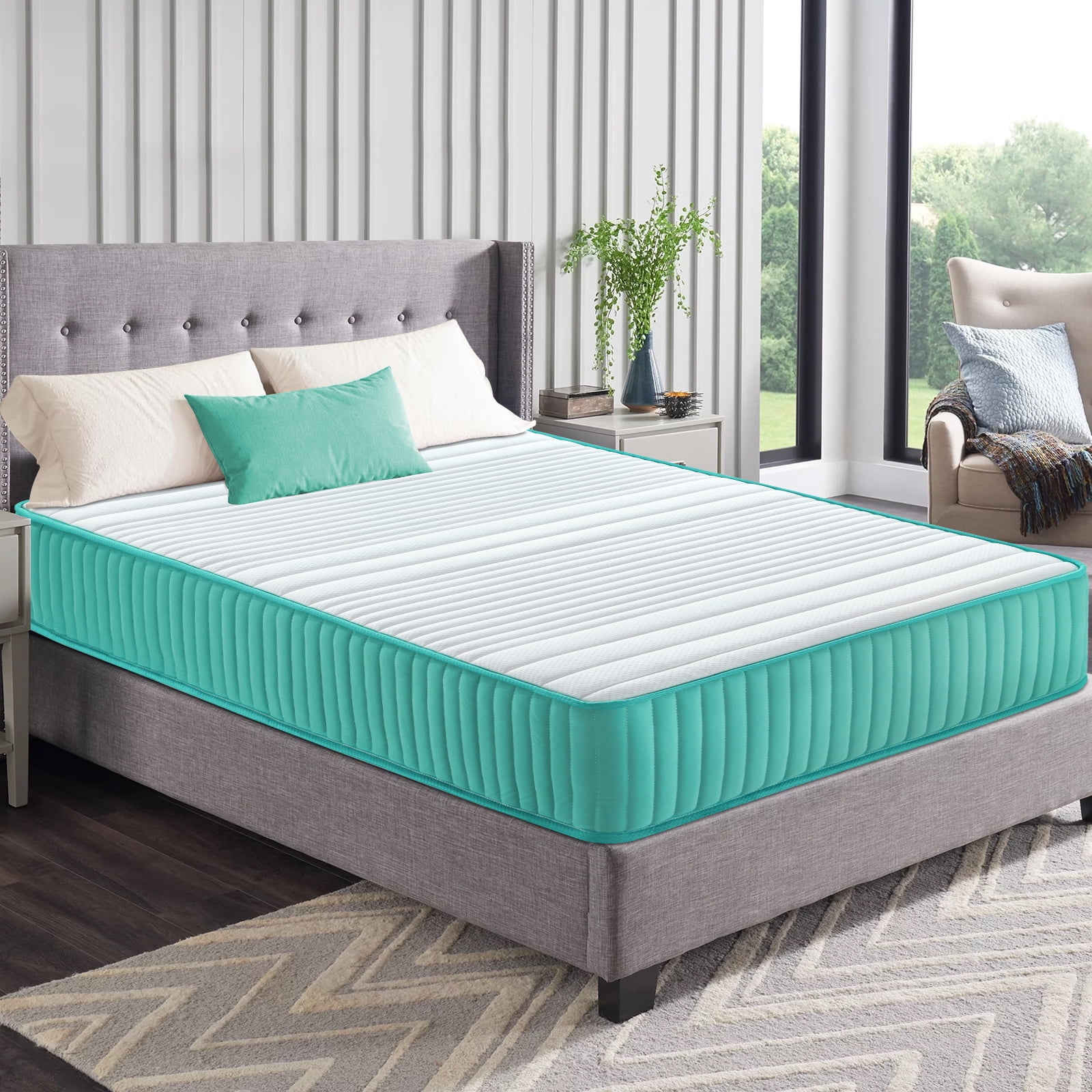 VFD 12 inch Full Size Hybrid Mattress - Medium Firm, Memory Foam & Pocket Springs, Motion Isolation, Edge Support, Pressure Relief, Ships Compressed