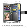thumbnail image 3 of Galaxy A15 5G Case, A15 5G Wallet Case, Tekcoo Samsung Galaxy A15 5G 6.5 inchs PU Leather Case,Luxury Cash Credit Card Slots Folio Flip Cover [Detachable Magnetic Case] & Kickstand - Black, 3 of 6