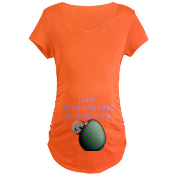 CafePress - Easter Baby Maternity T Shirt - Maternity Dark T-Shirt