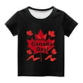 thumbnail image 3 of AJTQTH Summer Tees for Girls Boys Unisex Canada Day Maple Novelty Printed Tshirts Short-Sleeve Crewneck Tops Casual Comfy Lightweight Shirts Blouses Gift for Holiday Black 9 Years, 3 of 3