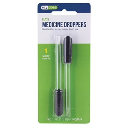 Medicine Dropper - Ezy Dose Straight and Bent Tip Glass