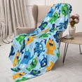 thumbnail image 3 of Rateoe Cartoon Monster Pattern Flannel Throw Blanket, Ultra-soft Blanket for Bed, Couch, Car, Hypoallergenic Anti-pilling blanket-60"x50"(Vertical), 3 of 6