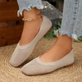 thumbnail image 5 of Samdudou Flats for Women Knit Mesh Slip On Ballet Shoes Closed Toe Lightweight Casual Loafers Breathable Footwear for Work Travel, 5 of 9