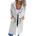 thumbnail image 2 of LOVZFMLL Jackets for Women's Solid Color Button Up Lapel Cardigan Top Jacket, 2 of 6