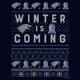 thumbnail image 2 of Women's Game of Thrones Christmas Winter is Coming Sweater  Graphic Tee Navy Blue X Large, 2 of 4