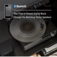 thumbnail image 4 of Crosley CR7022A-BK Sloane - Tocadiscos Bluetooth de 3 velocidades y sistema de estante para radio FM con altavoces estéreo a juego, color negro, 4 of 5