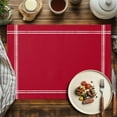 thumbnail image 2 of Placemats Set of 4, Red Place Mats Solid Color Tablemats Washable Placemat Table Decoration for Kitchen Table Dinner Party Home Decor Indoor Outdoor 13x19 Inch, 2 of 9