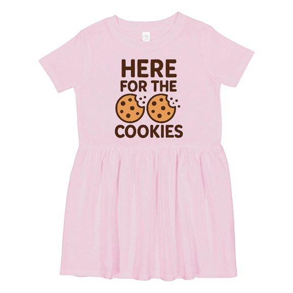 Inktastic Here for the Cookies Funny Food Girls Toddler Dress