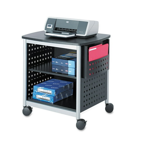 Scoot Printer Stand, 26-1/2w X 20-1/2d X 26-1/2h, Black/silver