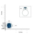 thumbnail image 4 of ANGARA Natural Vintage Style Double Claw-Set 5.8 ct London Blue Topaz Ring in 14K White Gold for Women (Size-12x10mm) | November Birthstone Jewelry for Women | London Blue Topaz Ring (Ring Size- 11), 4 of 9