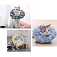 thumbnail image 2 of Collier Protecteur pour Animaux, Collier de Récupération pour Chat, Collier Anti-Morsure Mignon pour Animaux, Collier Ajustable pour Chat, Collier en Coton PP Doux pour la Guérison des Plaies après Chirurgie pour Animaux (Bleu), m, 2 of 4