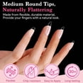 thumbnail image 3 of Medium Round False Nail Tips, 15 Sizes 510 PCS Clear Soft Press On Fake Nail Pre-shaped Half Matte Full Cover Gel Nail Tips Extensions Strong Thick Long Lasting for DIY Beginners & Salon Manicure, 3 of 10
