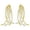 Two-Tone Yellow And White Gold, variant on KoolJewelry 14k Two-tone Yellow and White Gold Curved Bar Front Back Double Sided Earrings