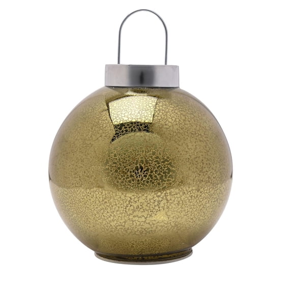 LED Light Up Glass Bauble Decoration 15cm