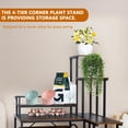 thumbnail image 6 of Kojooin Cat Litter Box Enclosure Furniture,with Flower Stand,Pullable Carring Tray,Coner Plant Stand,Corner Wooden Cat Washroom, 6 of 7