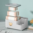 thumbnail image 4 of Large Tissue Box & Coffee Table Organizer - Multifunctional Storage for Living Room, Bathroom, or Office (White/Pink/Green), 4 of 6