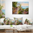 thumbnail image 4 of Designart House near the Sea - Landscape Printed Throw Pillow - 18x18, 4 of 5