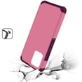 thumbnail image 3 of Case and Pouch Bundle for REVVL 6 5G: Dual Layer Slim Case (Pink Wine) and Vertical Rugged Denim Nylon Belt Holster, 3 of 9