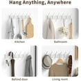 thumbnail image 5 of Wall-mounted coat rack hooks - 15-inch matte white metal 6-hook wall-mounted storage rack, suitable for children's rooms, entryways, and bathrooms. Hang beach towels, coats, wallets, handbags, etc., 5 of 7