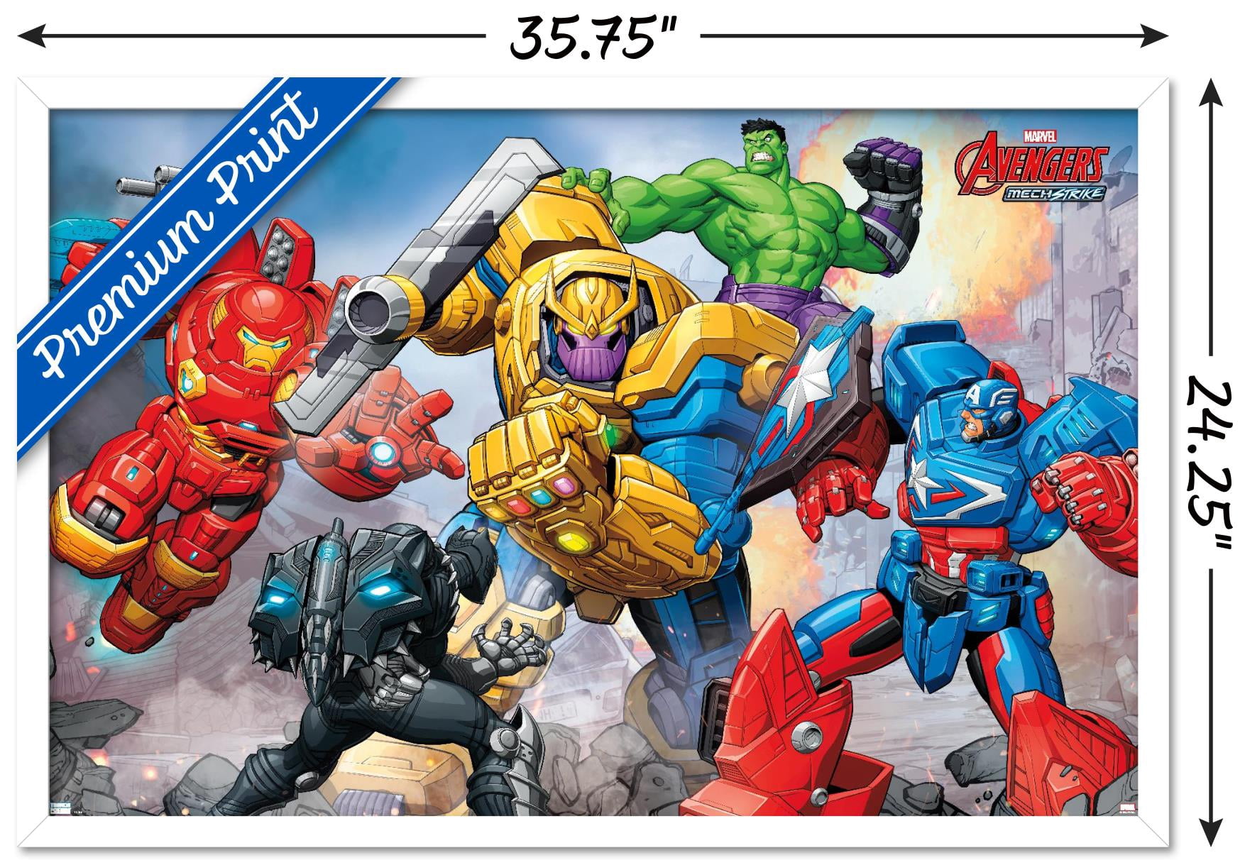 Marvel Avengers: Mechstrike - Battle Wall Poster, 22.375" x 34", Framed