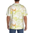 thumbnail image 3 of Fotbe Lemon Potatoes Camisa Estampada de Manga Corta para Hombre, Casual de Verano, Estilo Playero, Sin Arrugas-3X-Large, 3 of 5