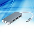 thumbnail image 4 of KAKOWELY type c hub 5 In 1 Single USB 3.0 Hub with 3 USB Type-C 3.0 Ports Micro SD Interface Compatible with Windows (Grey)3.78"X1.52"X0.5", 4 of 4