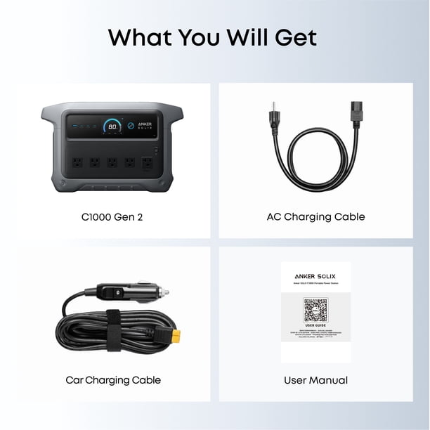 Anker SOLIX C1000 Gen2 2000W/ 1024Wh Portable Power Station