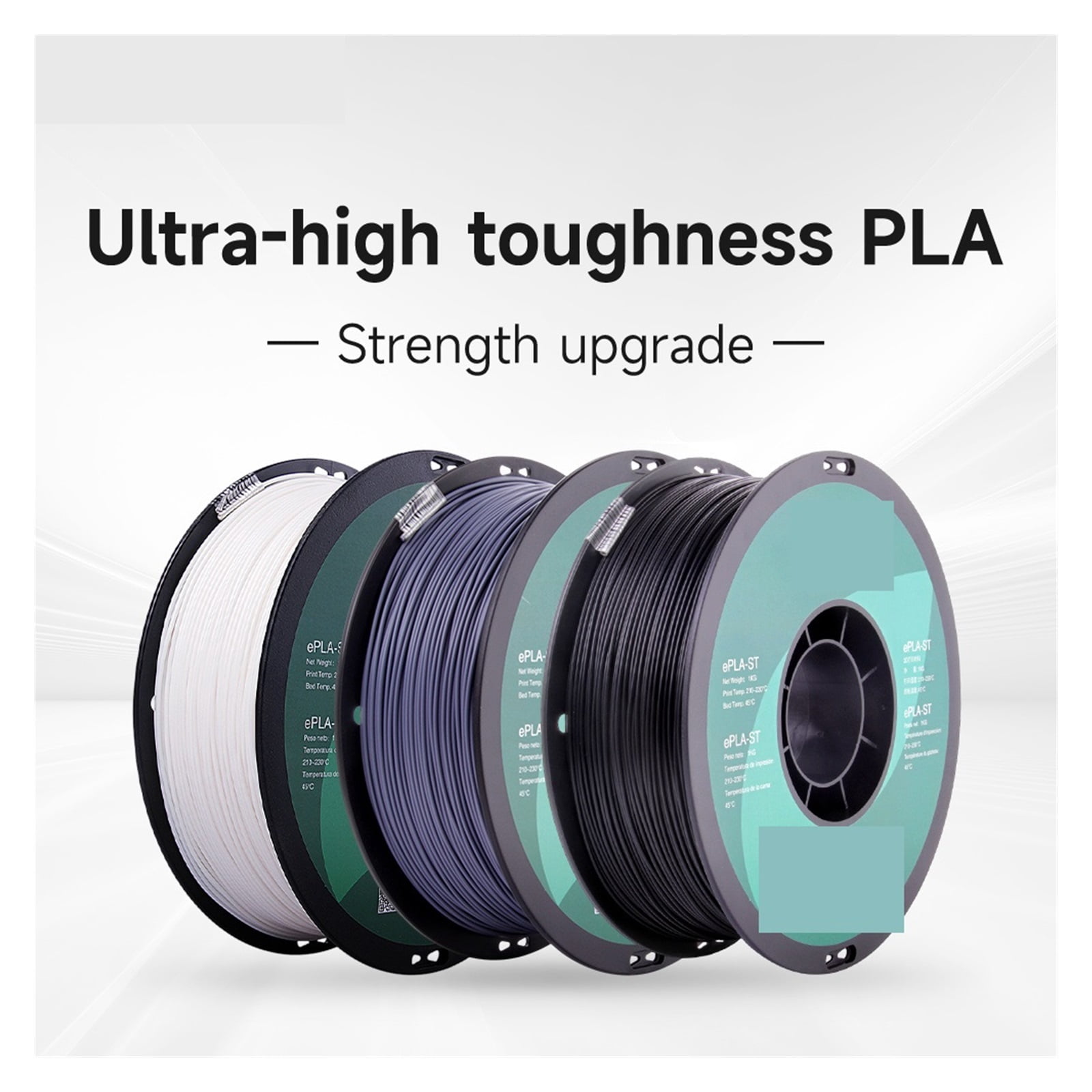 Super Tough PLA Filament, 1.75MM 3D Printer Filament 1KG (2.2 LBS) Spool, PLA-ST FDM 3D Printing Materials For 3D Printers ,Smooth and Stable