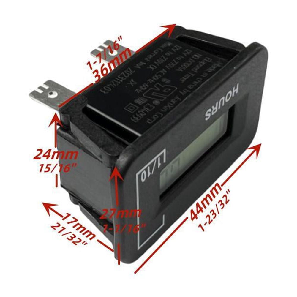 Hour Meter for Predator 9500 Watt Inverter Generator 57080 59188 for All Power APGG4000 APGG10000 APGG12000 for Gentron GG10020 GG12000GL for A-iPower SUA10000EC SUA12000E(EC) Generator