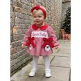 thumbnail image 5 of RUINIXCW Baby Girl Christmas Bodysuit Long Sleeve Plaid Romper Dress and Headband, 5 of 6