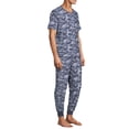 thumbnail image 4 of ANDE Men's Short Sleeve Top & Jogger Sleepwear Sets, Sizes S-2XL, Mens Pajamas, 4 of 6