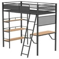 thumbnail image 4 of Coaster Lit Mezzanine Transitionnel en Acier pour Poste de Travail Simple à 3 Tablettes Campus, Noir, 4 of 8