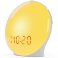 thumbnail image 1 of Wake Up Light Sunrise Despertador para niños, personas que duermen mucho, dormitorio, con simulación de amanecer, ayuda para dormir, alarmas duales, radio FM, repetición, luz nocturna, luz diurna, 7 c, 1 of 5
