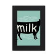 thumbnail image 1 of Black Animal Cow Outline Natural Desktop Photo Frame Picture Display Art Painting Exhibit, 1 of 3